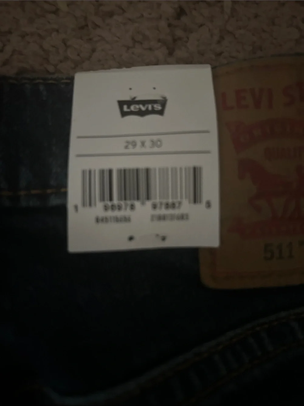 Levi's Dark Blue Denim Jeans with Yellow Size Tag